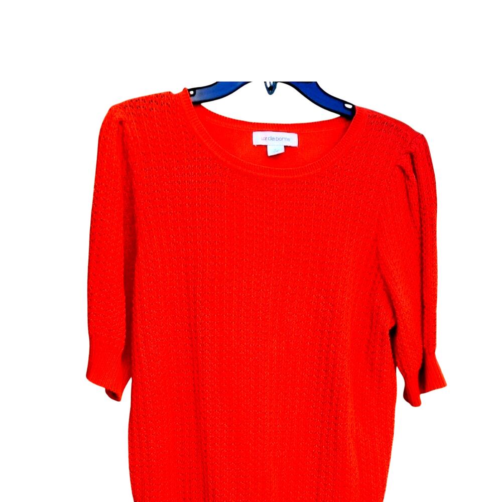 Liz Claiborne Women's large Vibrant Orange Crew Neck Sweater